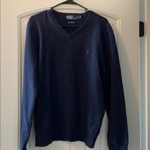 Lamb wool polo pullover
